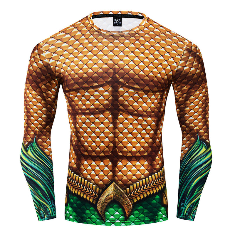 Marvel T Shirt Tights Sports Quick-Drying Top Marvel Short Sleeve T-shirt Men