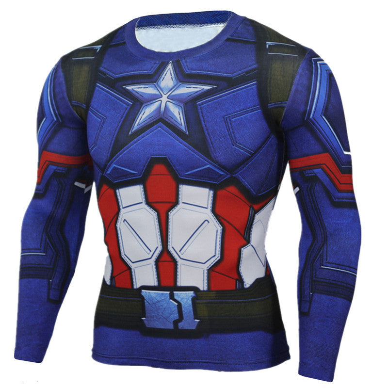 Marvel T Shirt Summer Long-Sleeve Quick Drying Clothes Tights