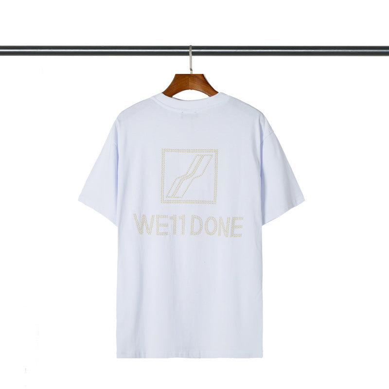 We11 Done T Shirts Reflective Summer Loose Couple Cotton