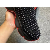 Louboutin-style red bottom shoes exportcl short boots leather fashion catwalk shoes high quality plus size red bottom leather boots