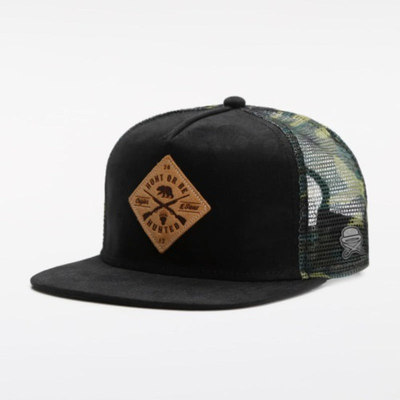 Trendy flat brimmed hat hunting cap spring and summer camouflage mesh breathable