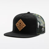 Trendy flat brimmed hat hunting cap spring and summer camouflage mesh breathable
