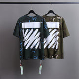 Off White T Shirts Tie-Dye Process Loose Men'S And Women'S Same Style Pure Cotton Short Sleeves