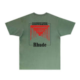 Rhude T Shirts Printed Trendy Pure Cotton