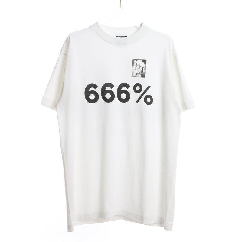 Saint Michael T Shirt Distressed Casual Loose Couple T-shirt