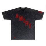 Amiri Washed Distressed T Shirt Printed Trendy Pure Cotton