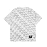We11 Done T Shirts Irregular Reflective Stripe Corrugated Short Sleeve Casual Summer