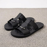 Louboutin-style red bottom shoes summercl metal buckle flip-flops menoutwear non-slip rubber sandals accessible luxury old money style beach slippers