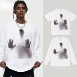 Vintage T-shirts Street Print Short Sleeve T-Shirt Cotton Long Sleeve