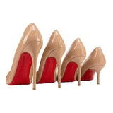 Louboutin-style red bottom shoes export patent leather cl red bottom high heels sexy pointed toe flatsflats black stiletto flats women