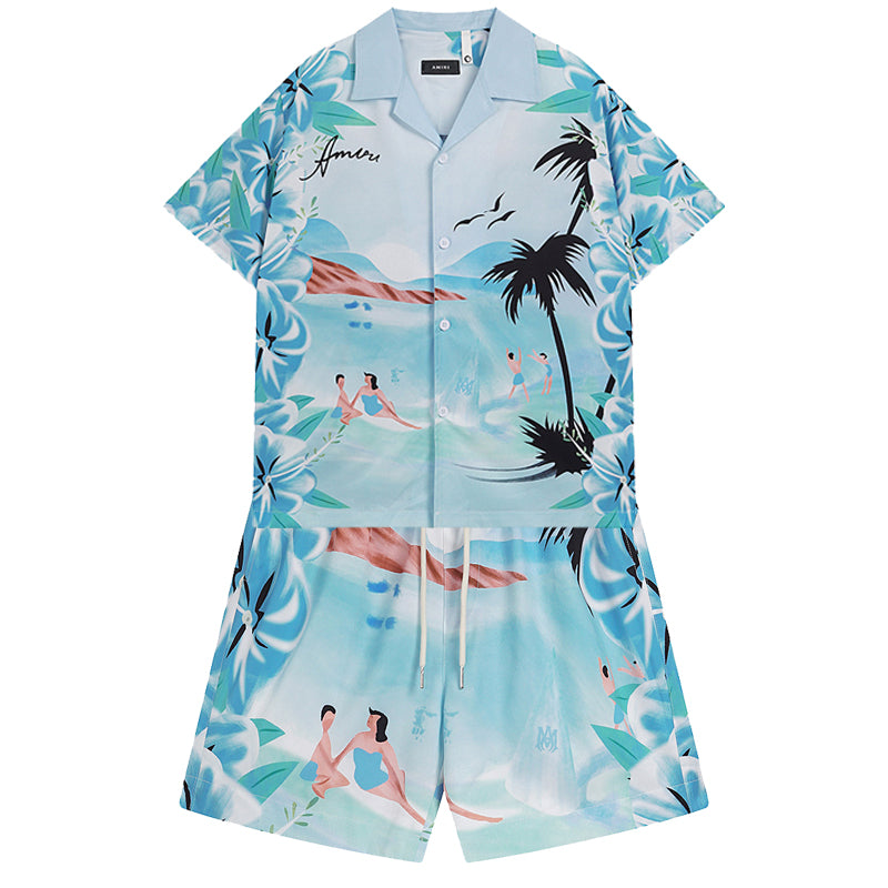 Casablanca Shirts And Shorts 2 Pieces Set Summer Print
