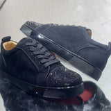 Louboutin-style red bottom shoes european station cl electric embroidery rivets red bottom sneakers easiest for matchtrendycouple style casual shoes guangdong