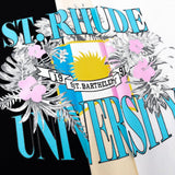Rhude T Shirt Micro Label Flower Letter Print Pattern Short Sleeve T-Shirt