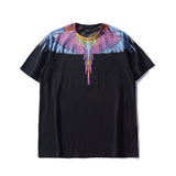 Marcelo Burlon T Shirt Purple and Blue Wings Pattern Same Style for Men and Women