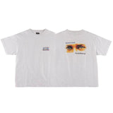 Men Vintage T-Shirts Vintage Washed Old Graffiti Loose Crew Neck Short Sleeves