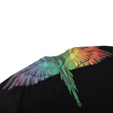 Marcelo Burlon T Shirt MB Rainbow Parrot Wings Men And Women Same Style Hip Hop