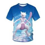 Men and Women Pokemon Pikachu T Shirt 3D Digital Printing Men's round Neck Short Sleeve T-shirt