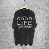 Amiri washed t-shirt distressed letter short sleeves