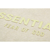Fog Essentials T Shirts Spring/Summer FOG Season 9 Double Line Flocking Letter V-Neck Short Sleeves