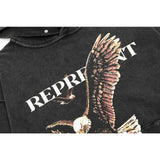 Kanye West Sunday Service Hoodie Vintage Flying Eagle Couple Hoodie Loose Winter