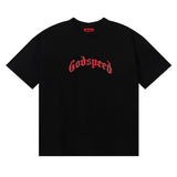 Godspeed T Shirts Skull Rose Clock Plate Double Yarn Cotton Casual Short Sleeve Men and Women