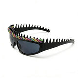Trendy punk glasses y2k headband cat eye