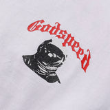 Godspeed T Shirts Astronaut Moon Landing Print Cotton Casual Short Sleeve Men and Women
