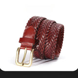 Hip-hop punk rhinestone belt retro handwoven