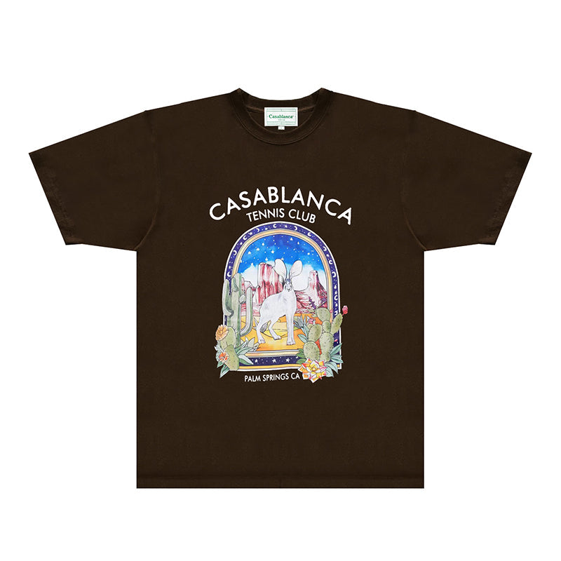 Casablanca T Shirts Fashion Print Street