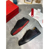 Louboutin-style red bottom shoes european station cl electric embroidery rivets red bottom sneakers easiest for matchtrendycouple style casual shoes guangdong