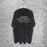 Amiri washed t-shirt hollywood artistic word printing short sleeve