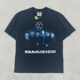 Men Vintage T-Shirts "RAMMSTEIN" Washed Black Tee