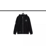 CHH Chrome Heart Hoodie Croqin cotton terry zip-up cardigan hooded sweater