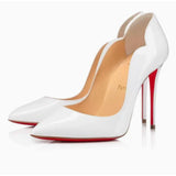 Louboutin-style red bottom shoes exportcl red bottom pointed toe stiletto high heels women's patent leather flatsfashionsexyv mouth style flats