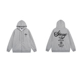Stussy Hoodie Zip-Up Cardigan Fleece Hooded Sweater