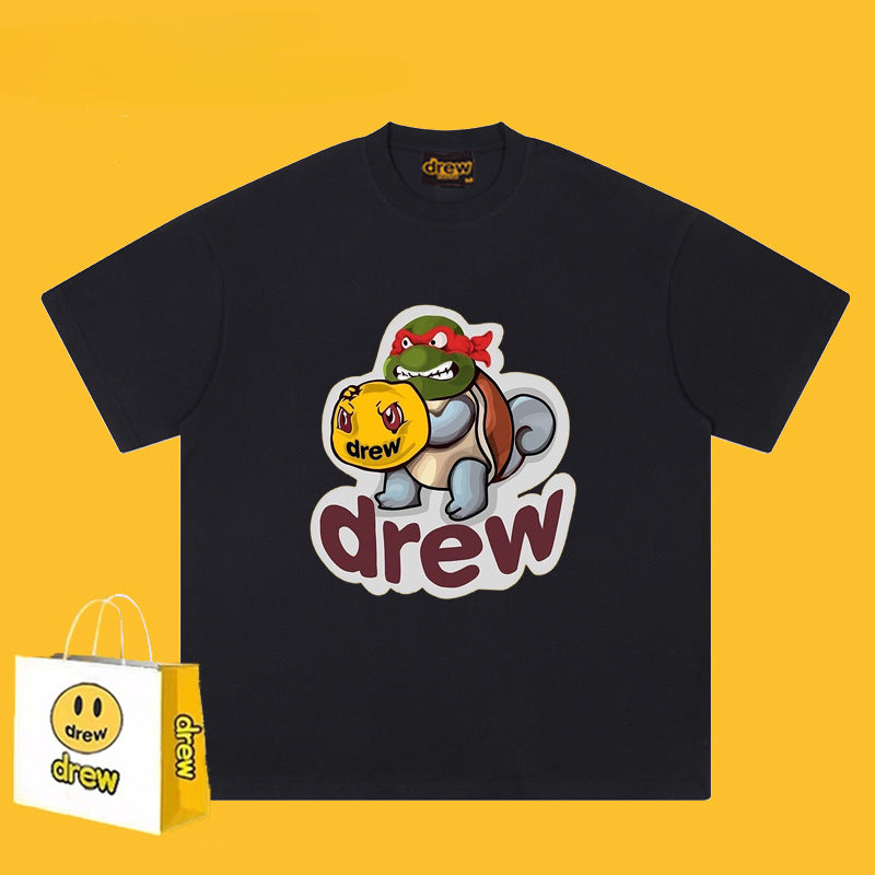 Drew T Shirts Ninja Turtle Loose Short Sleeve