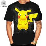 Men and Women Pokemon Pikachu T Shirt 3D Pikachu Short Sleeve T-shirt