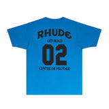 Rhude T Shirts Printed Trendy Pure Cotton