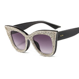 Trendy punk glasses cat eye gravel anti-blue light