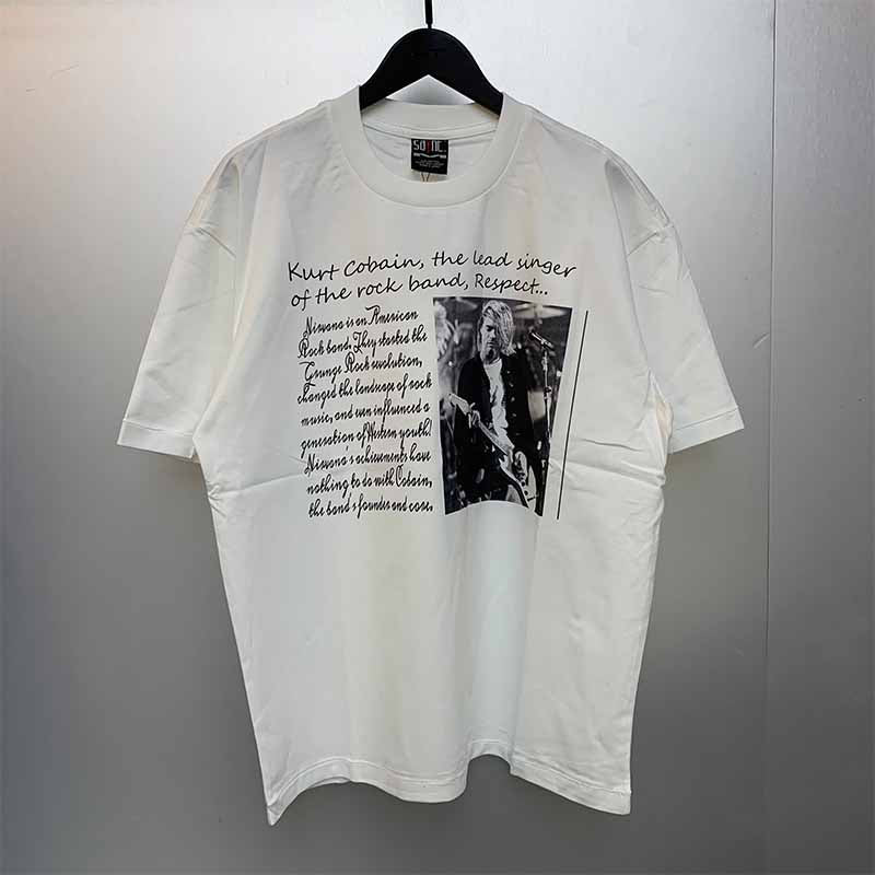 SAINT MICHAEL Vintage T Shirt Nirvana Band Kurt Cobain Short Sleeve