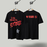Travis Scott T Shirts FW24 DAYS BEFORE RODEO surrounding retro five-pointed star T-shirt short sleeves
