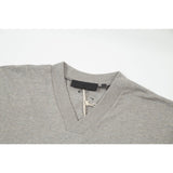 Fog Essentials T Shirts Spring/Summer FOG Season 9 Double Line Plastic Letter V-Neck Short Sleeves