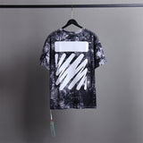 Off White T Shirts Tie-Dye Process Loose Men'S And Women'S Same Style Pure Cotton Short Sleeves