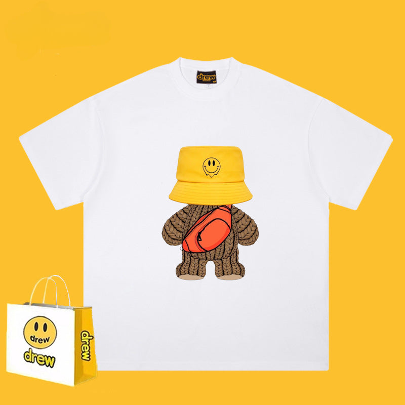 Drew T Shirts Teddy Bear Smiley Printed T-shirt