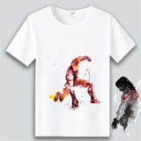 Marvel T Shirt Anime Clothes Captain America Iron Man Short Sleeve T-shirt