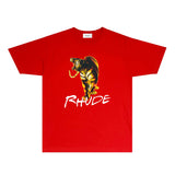 Rhude T Shirts Printed Trendy Pure Cotton