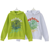 Sp5der Hoodie Cobweb Puff Print Pure Cotton