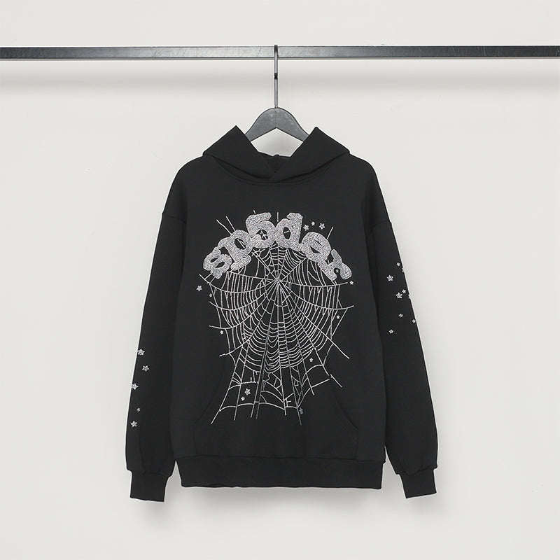 Sp5der Hoodie Rhinestones