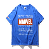 Marvel T Shirt Summer Short Sleeve Trendy Loose Print Male Half Sleeve