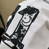 We11 Done T Shirts Letter Logo Graffiti Printing Summer Short Sleeve Men and Women